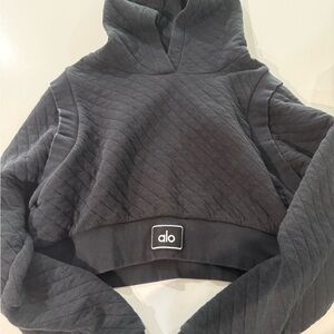 ALO Yoga Black Quilted Hoodie